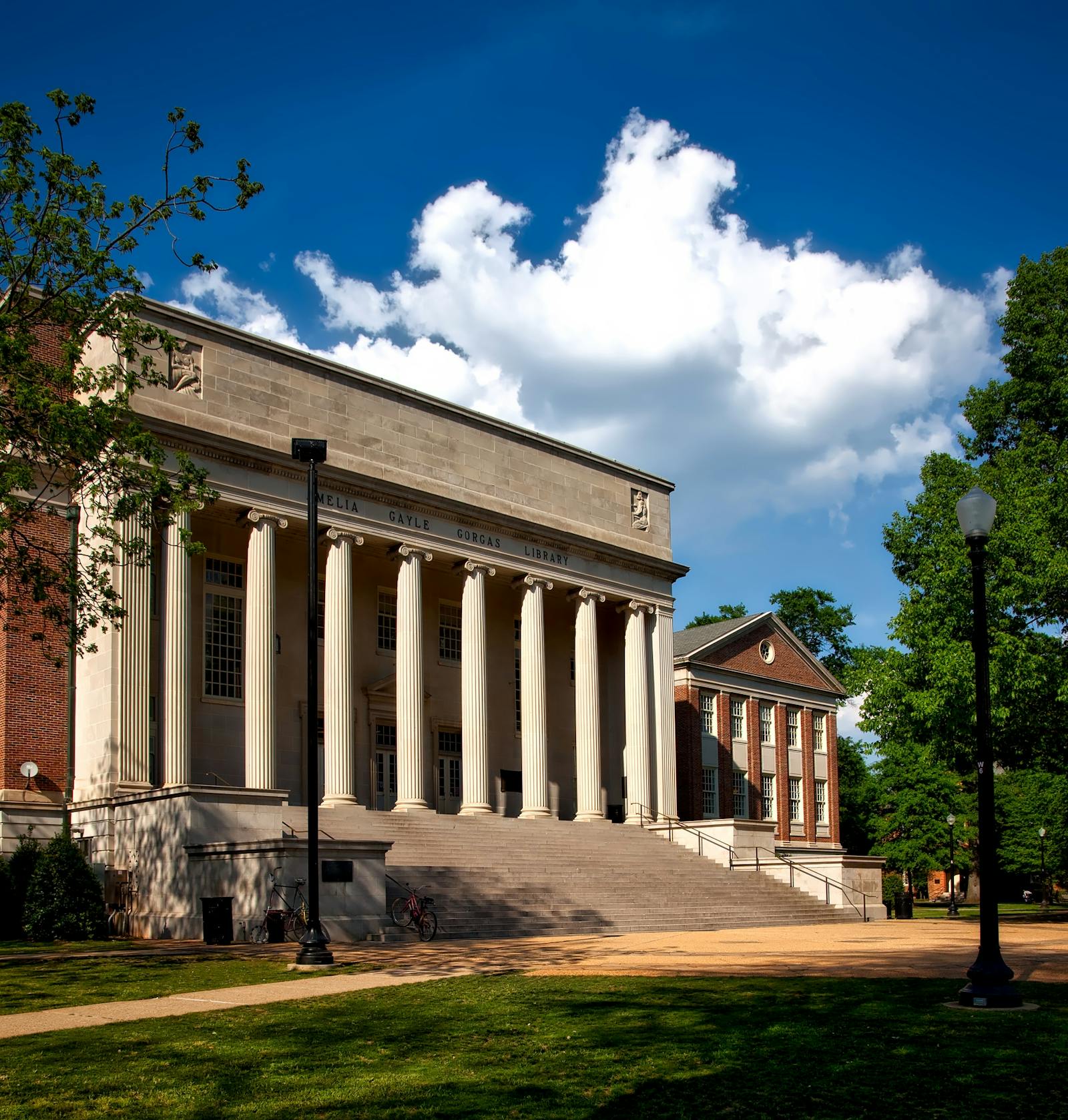 University campus pathway